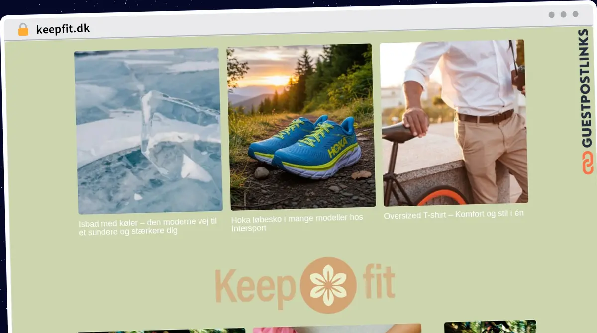 Publish Guest Post on keepfit.dk