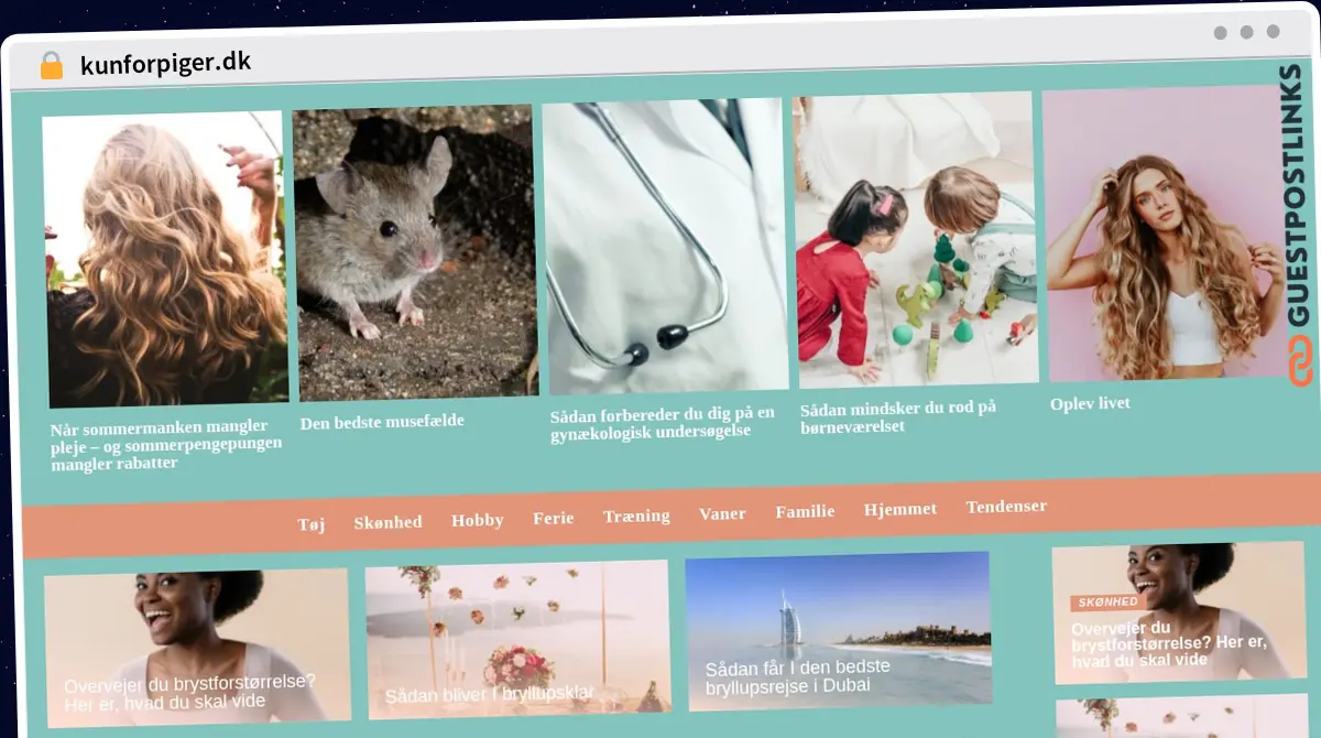 Publish Guest Post on kunforpiger.dk