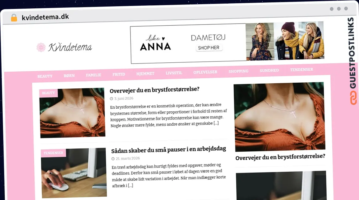 Publish Guest Post on kvindetema.dk