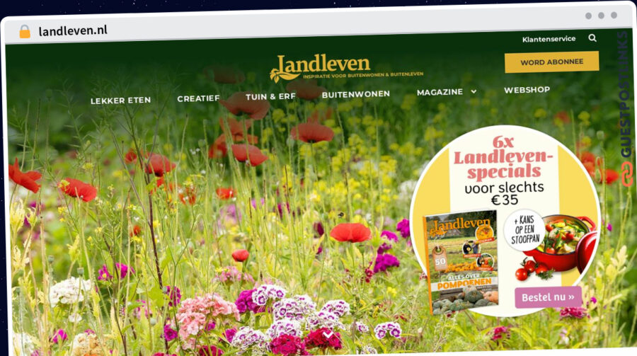 Publish Guest Post on landleven.nl