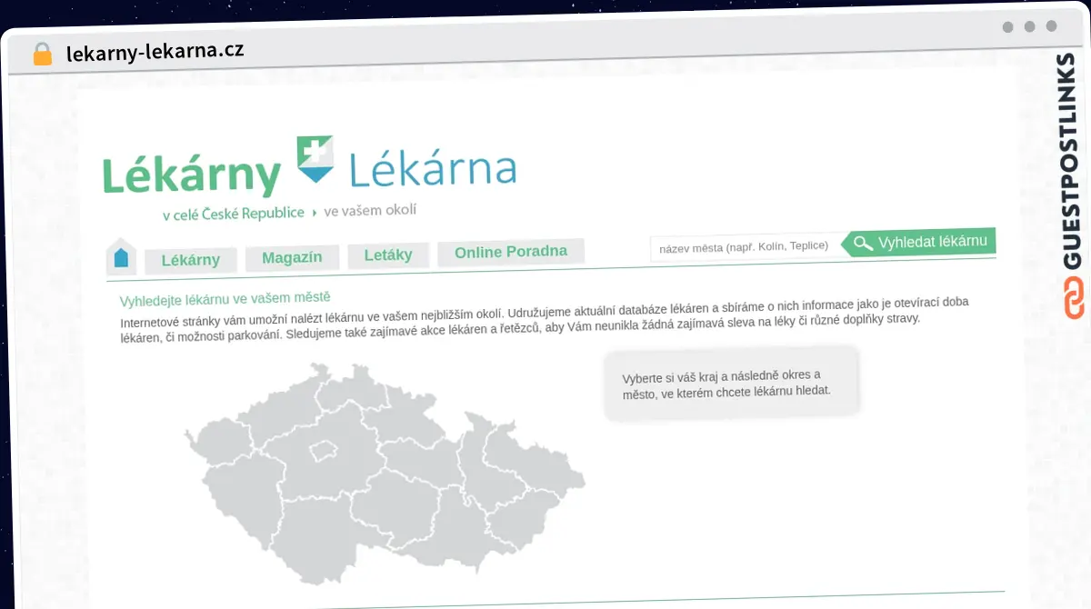 Publish Guest Post on lekarny-lekarna.cz