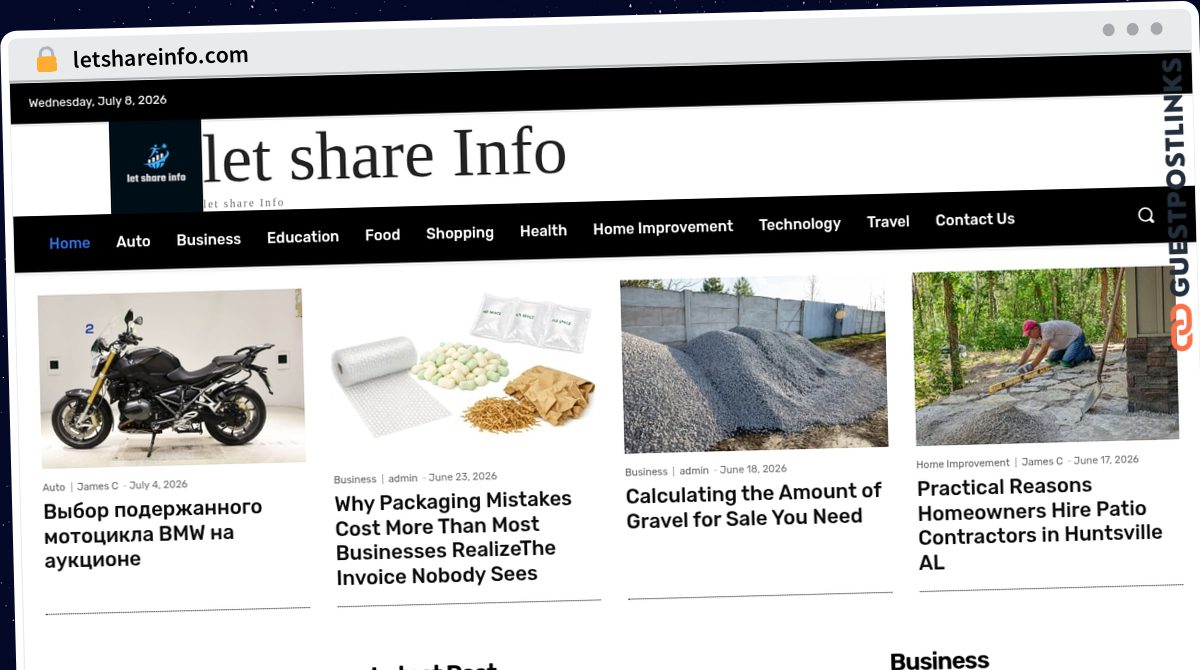Publish Guest Post on letshareinfo.com