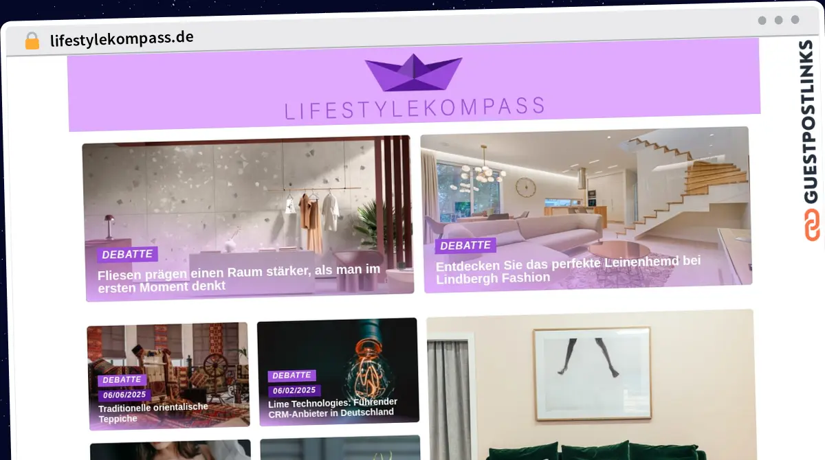 Publish Guest Post on lifestylekompass.de