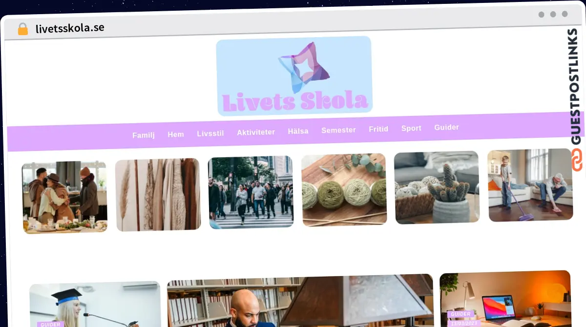 Publish Guest Post on livetsskola.se