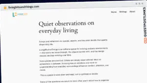 Publish Guest Post on livingbitsandthings.com