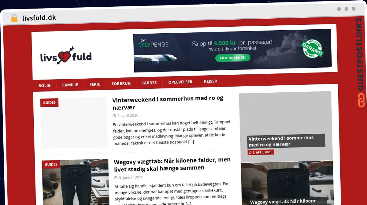 Publish Guest Post on livsfuld.dk