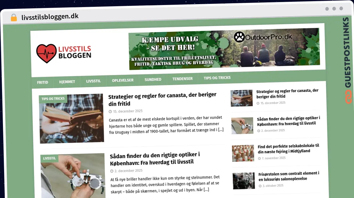Publish Guest Post on livsstilsbloggen.dk