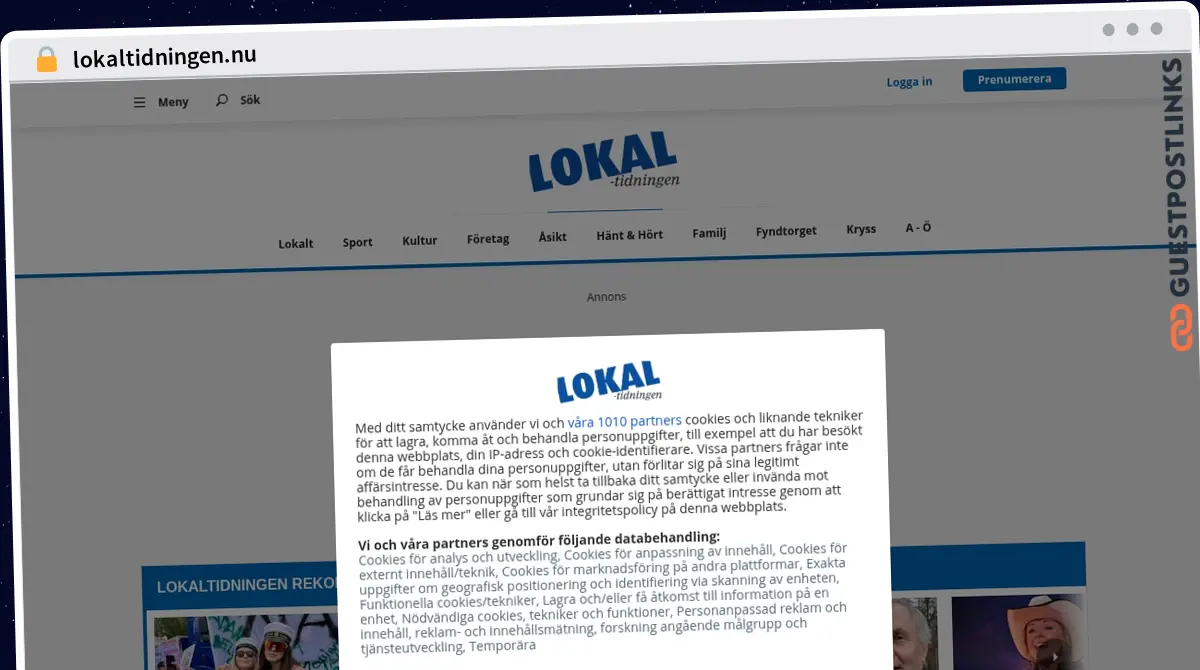 Publish Guest Post on lokaltidningen.nu