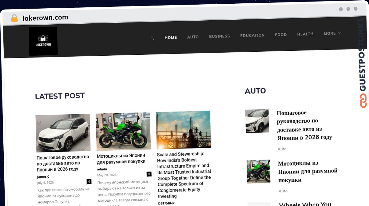 Publish Guest Post on lokerown.com