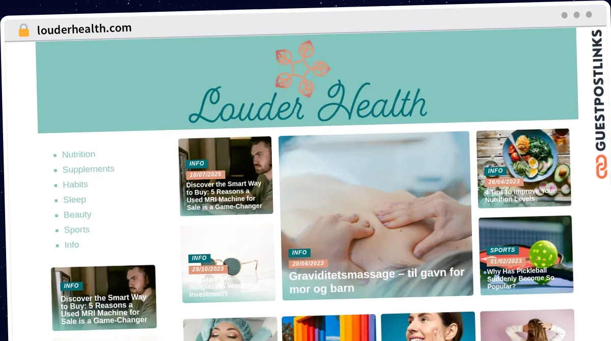 Publish Guest Post on louderhealth.com