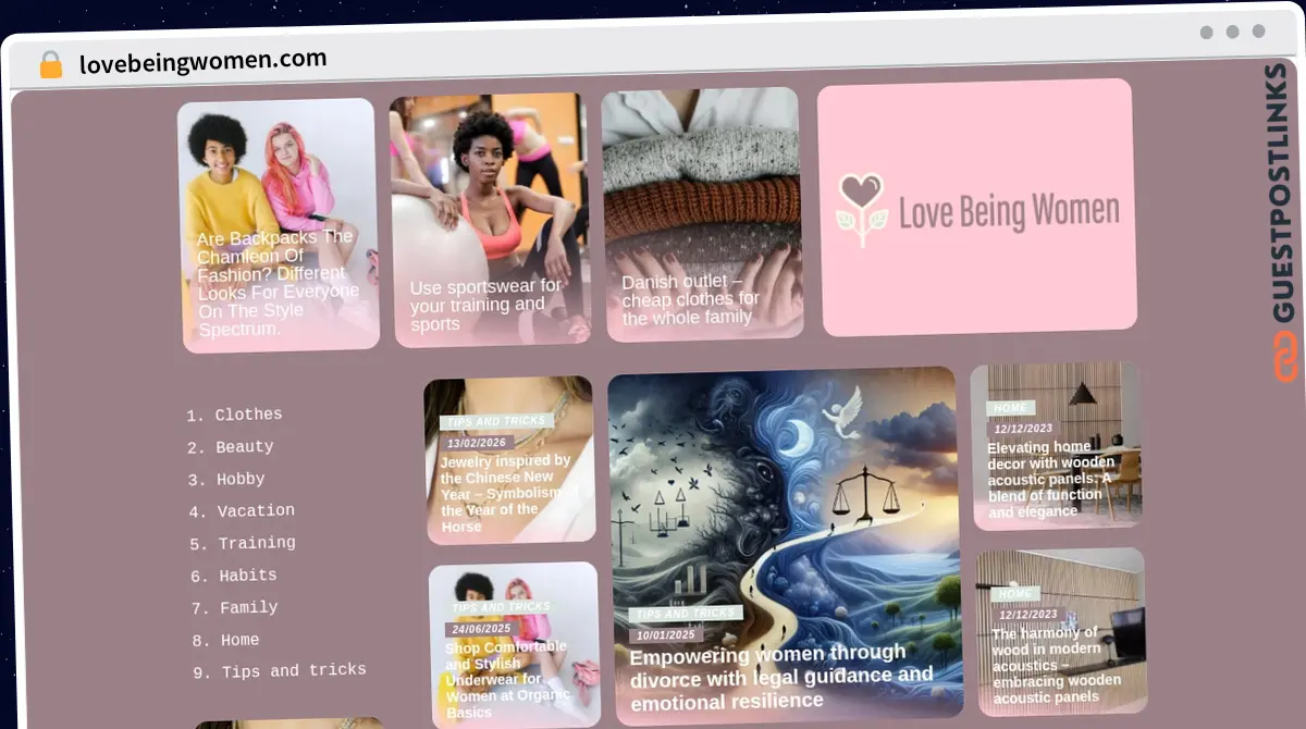 Publish Guest Post on lovebeingwomen.com