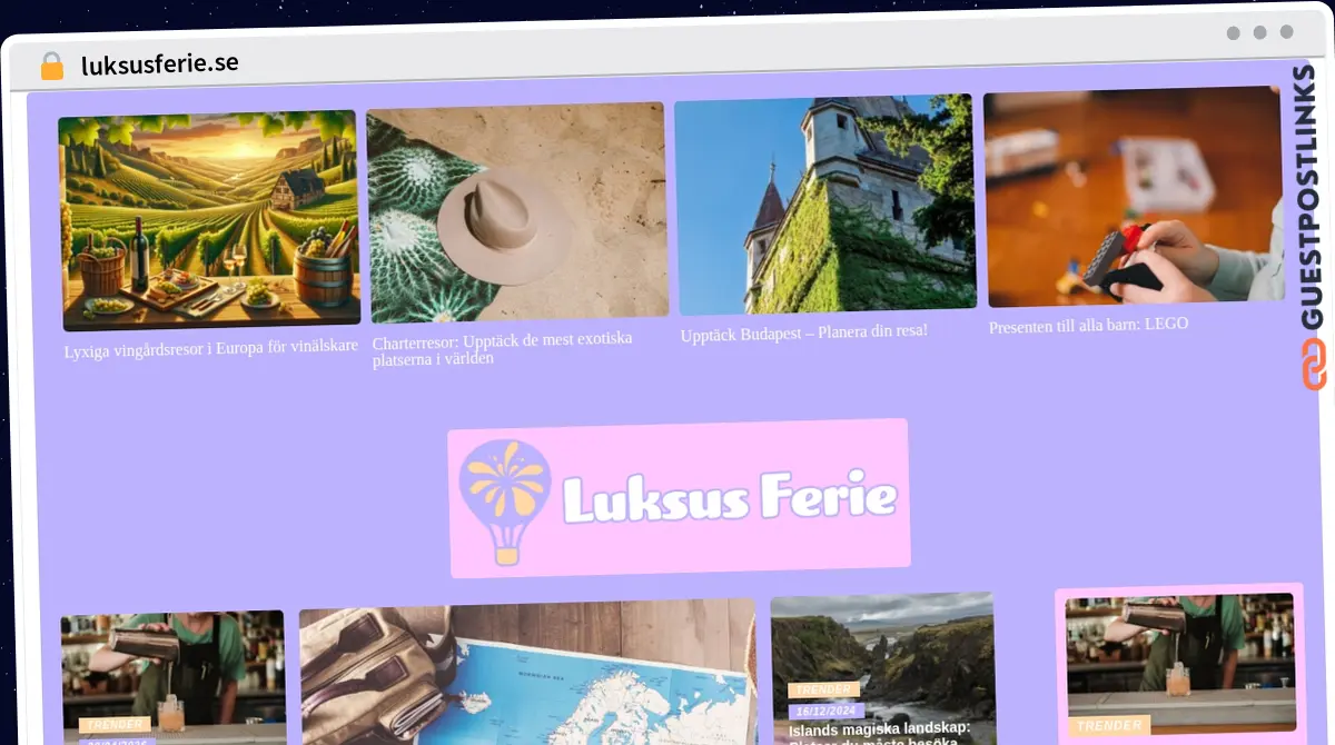 Publish Guest Post on luksusferie.se