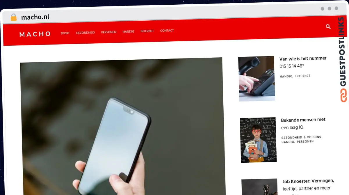 Publish Guest Post on macho.nl