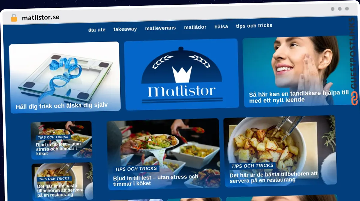 Publish Guest Post on matlistor.se