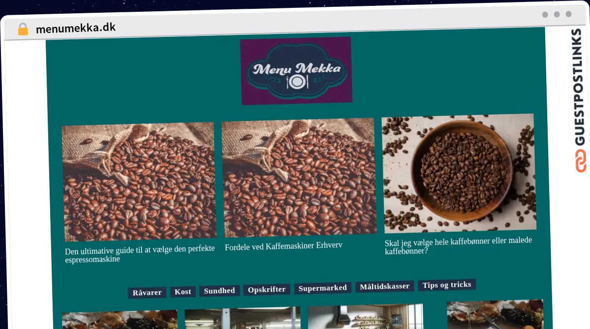 Publish Guest Post on menumekka.dk