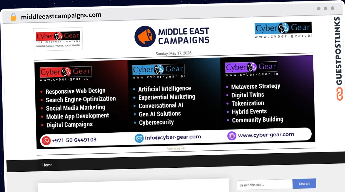 Publish Guest Post on middleeastcampaigns.com
