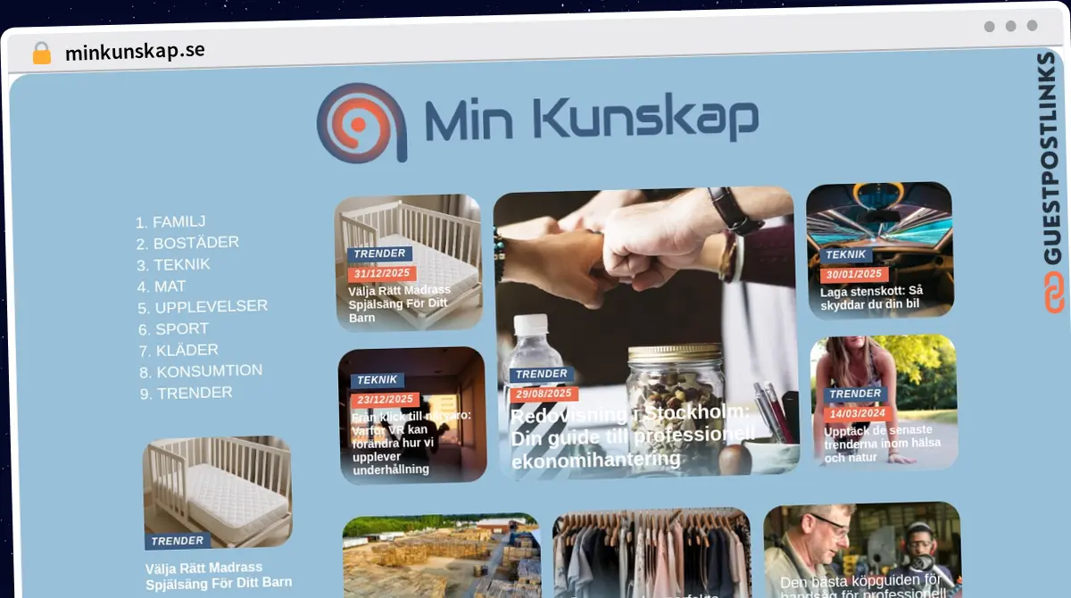 Publish Guest Post on minkunskap.se