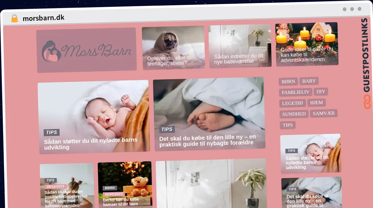 Publish Guest Post on morsbarn.dk