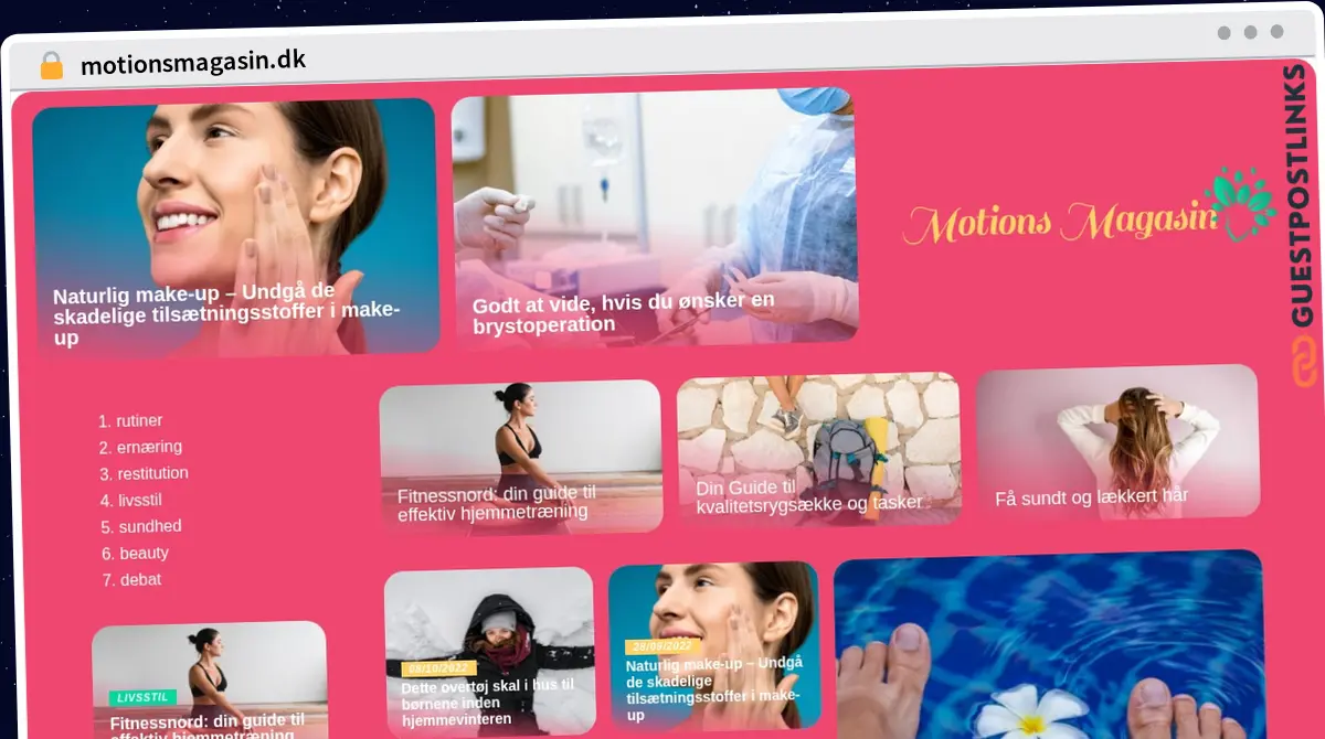 Publish Guest Post on motionsmagasin.dk