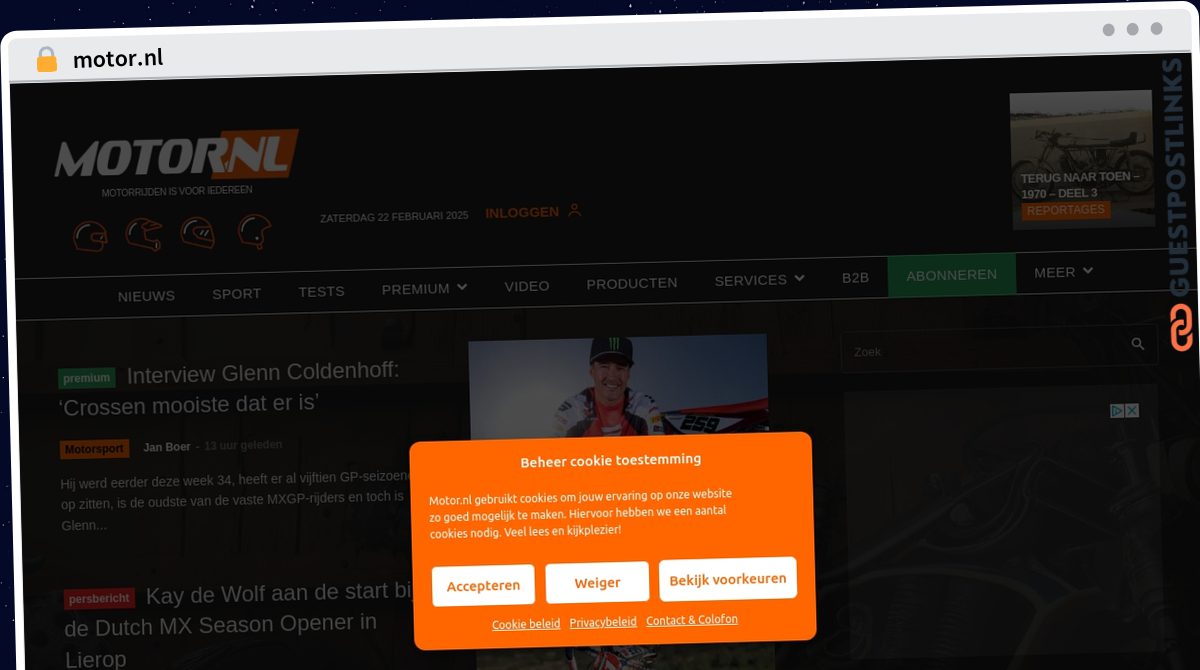 Publish Guest Post on motor.nl