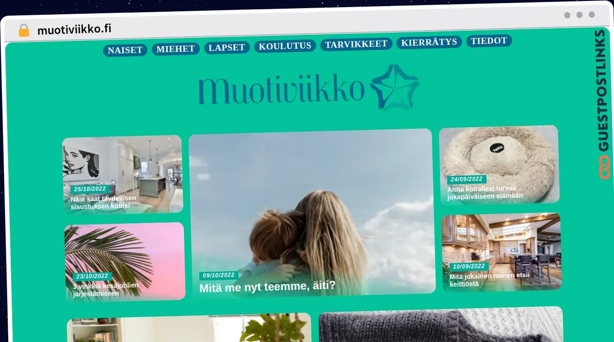 Publish Guest Post on muotiviikko.fi