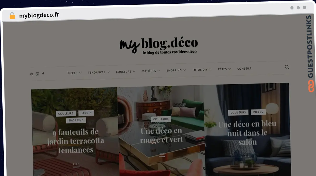 Publish Guest Post on myblogdeco.fr