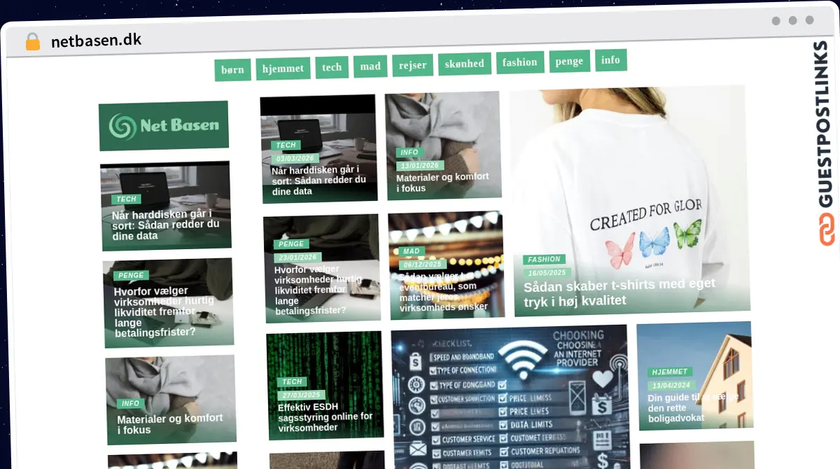 Publish Guest Post on netbasen.dk