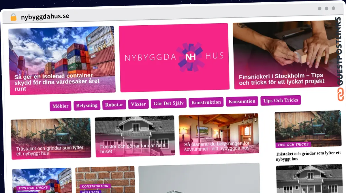 Publish Guest Post on nybyggdahus.se