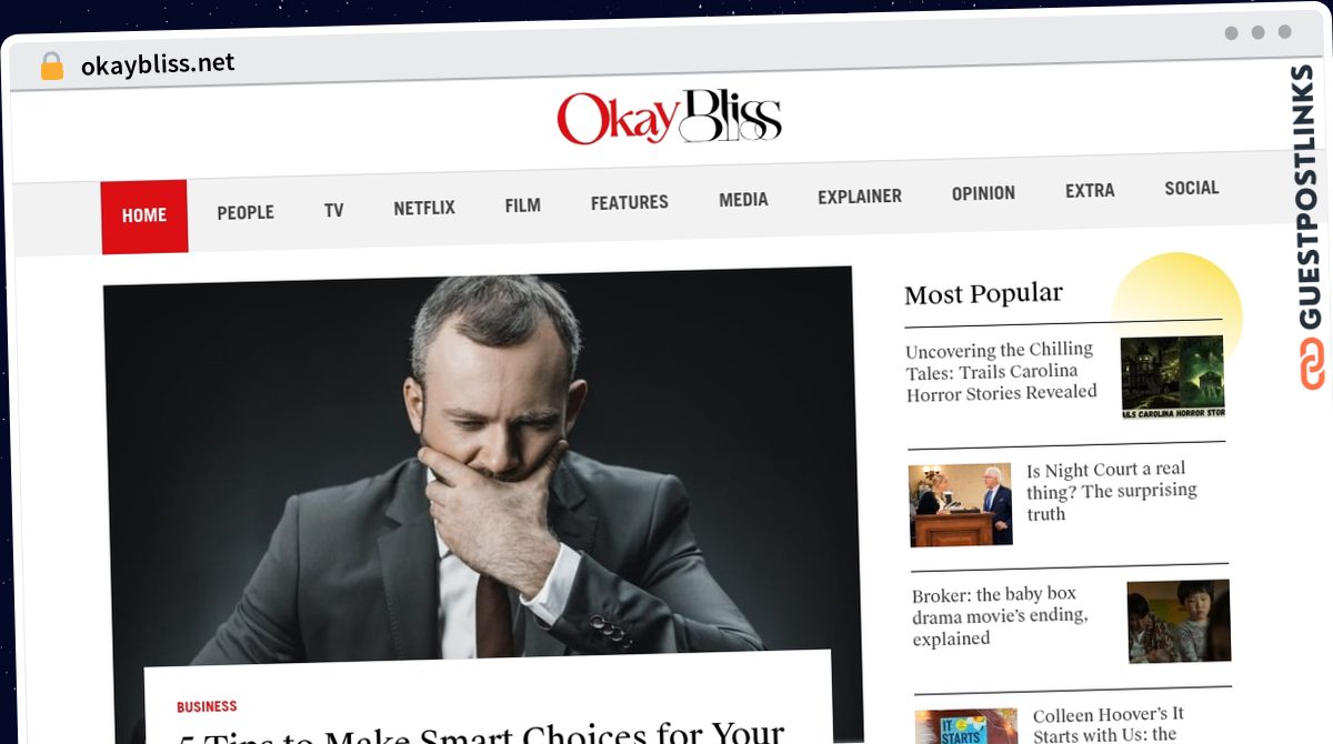 Publish Guest Post on okaybliss.net