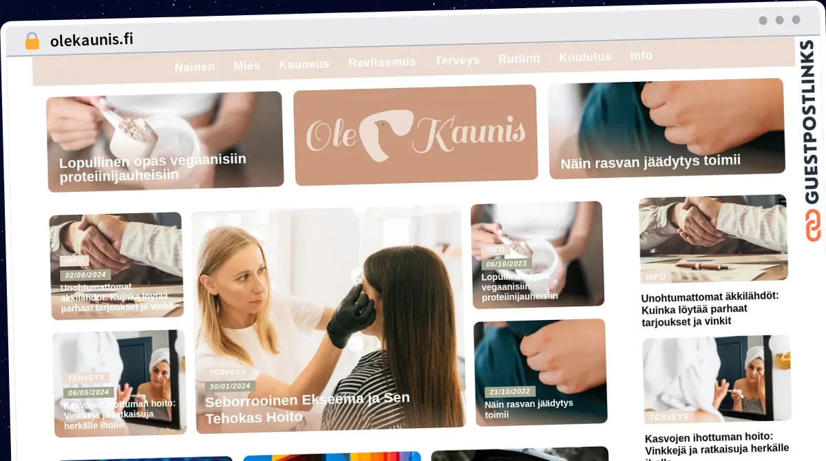 Publish Guest Post on olekaunis.fi