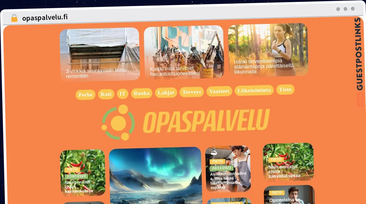 Publish Guest Post on opaspalvelu.fi