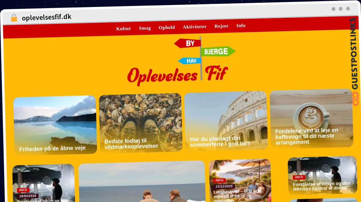 Publish Guest Post on oplevelsesfif.dk