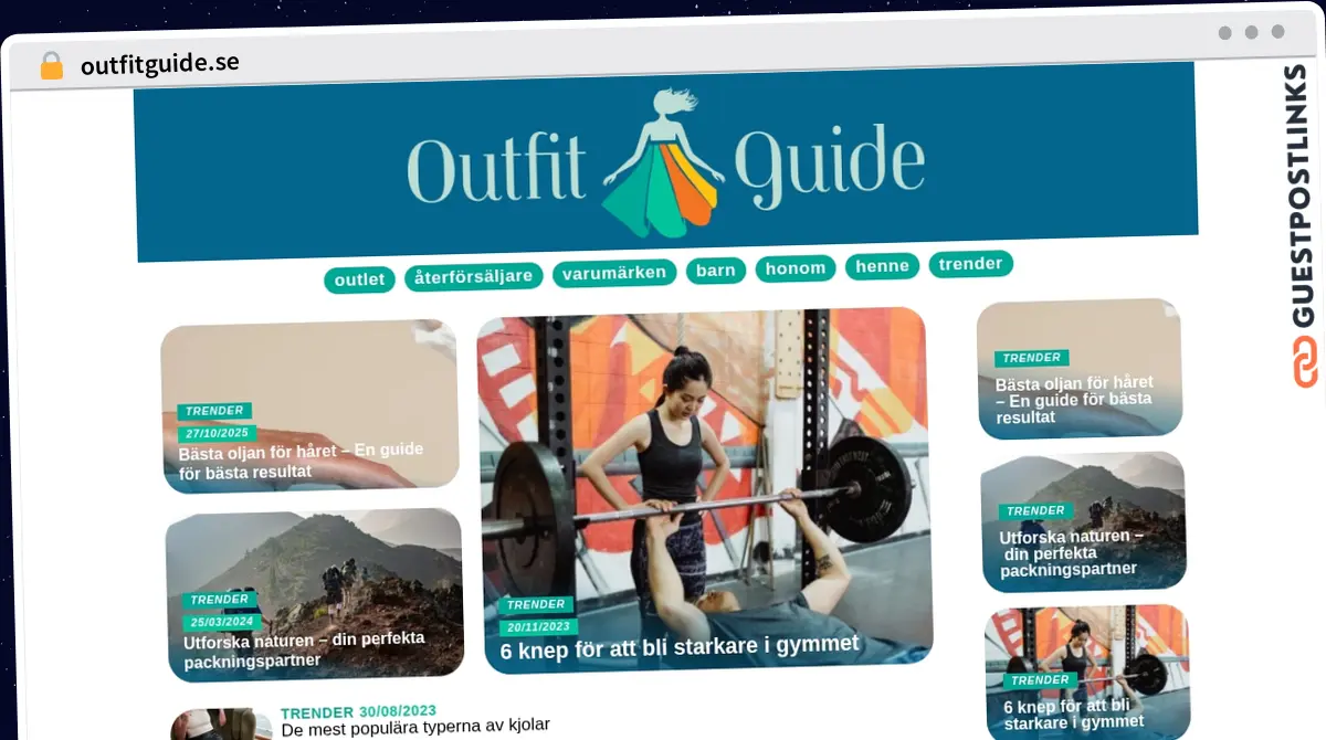 Publish Guest Post on outfitguide.se