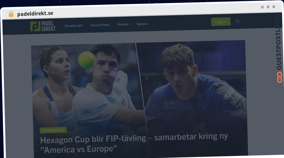 Publish Guest Post on padeldirekt.se