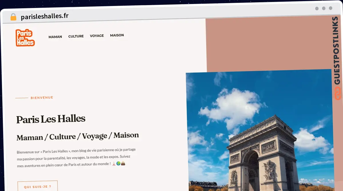 Publish Guest Post on parisleshalles.fr