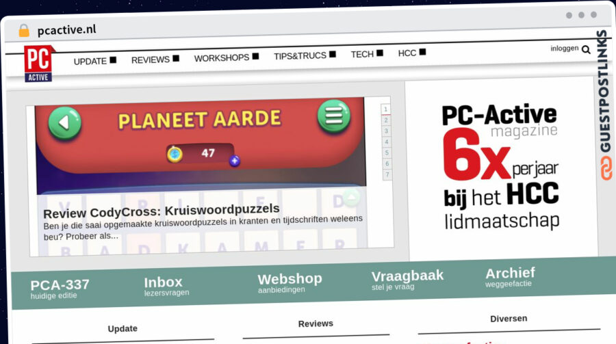 Publish Guest Post on pcactive.nl