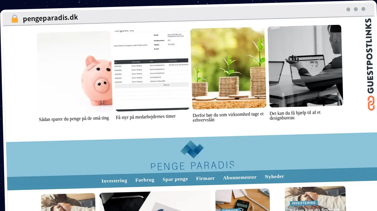 Publish Guest Post on pengeparadis.dk