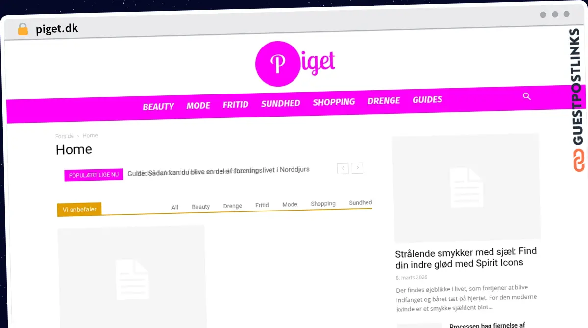 Publish Guest Post on piget.dk