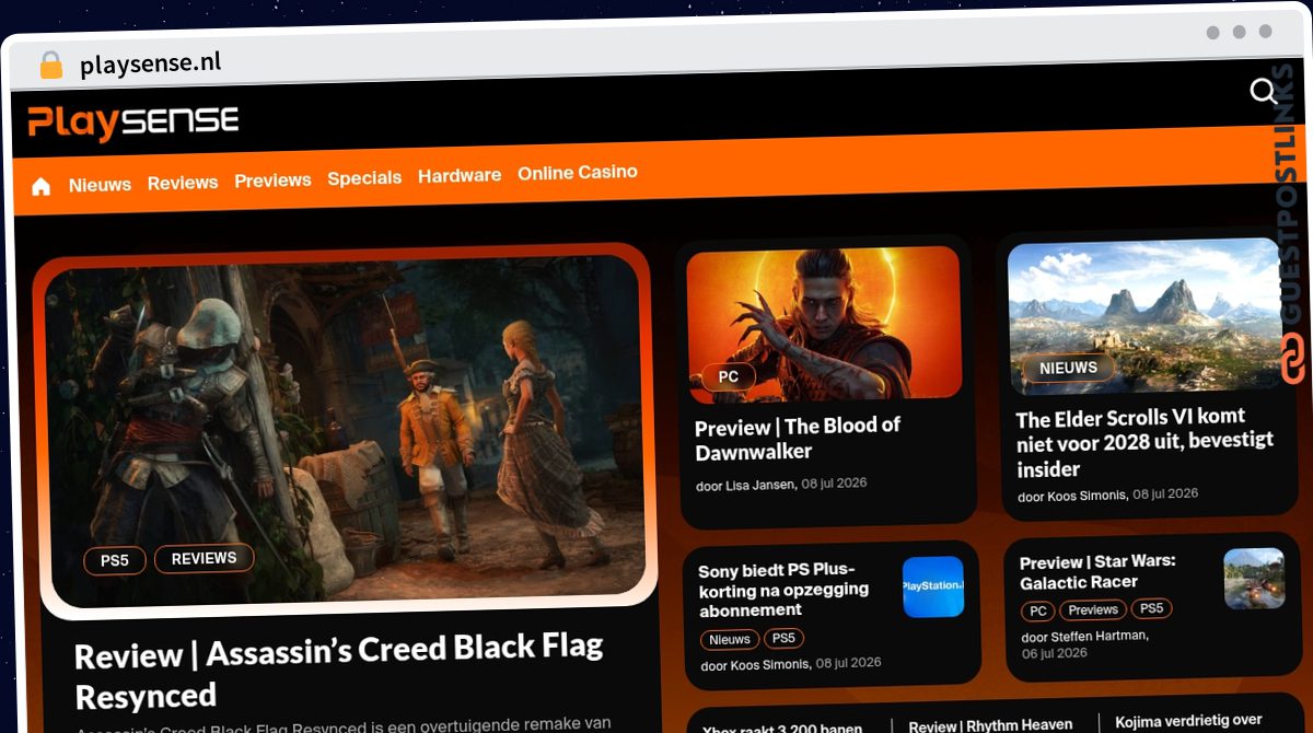 Publish Guest Post on playsense.nl