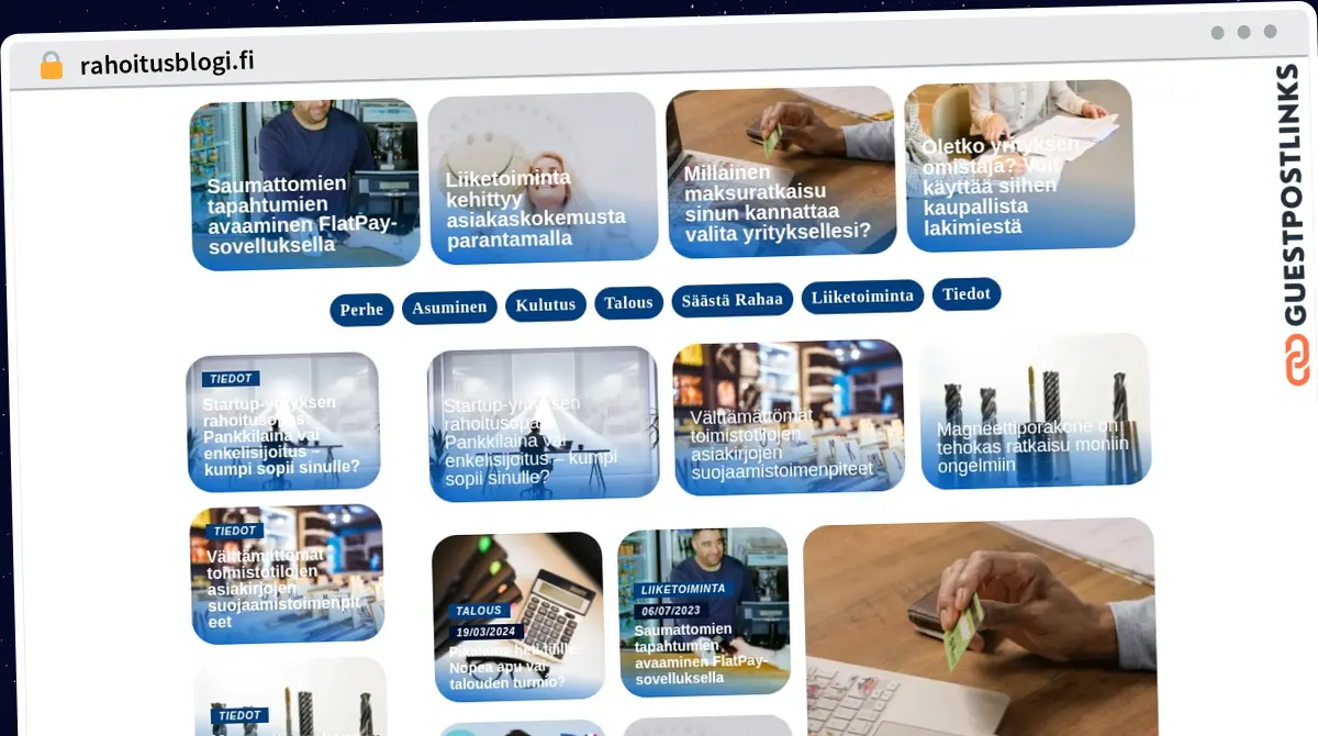 Publish Guest Post on rahoitusblogi.fi
