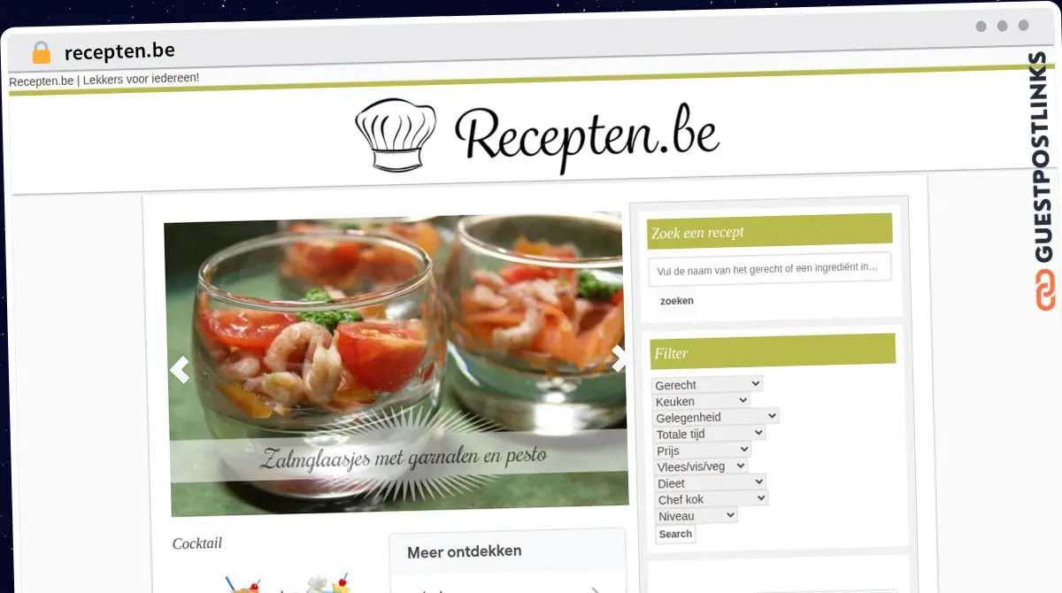 Publish Guest Post on recepten.be