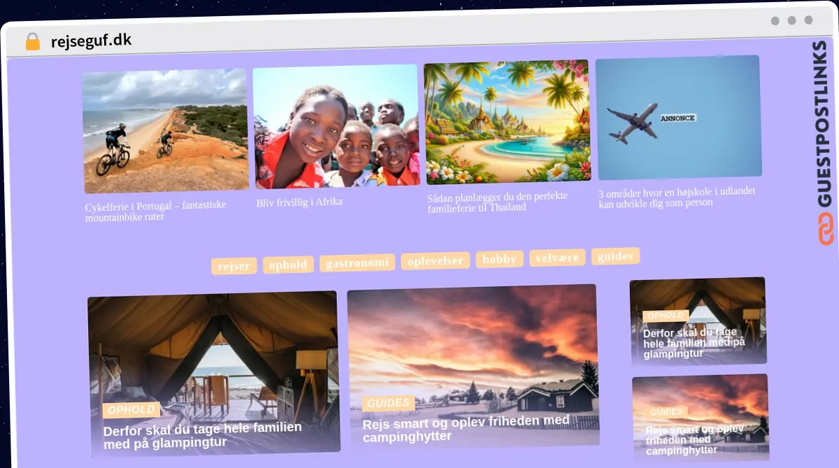 Publish Guest Post on rejseguf.dk
