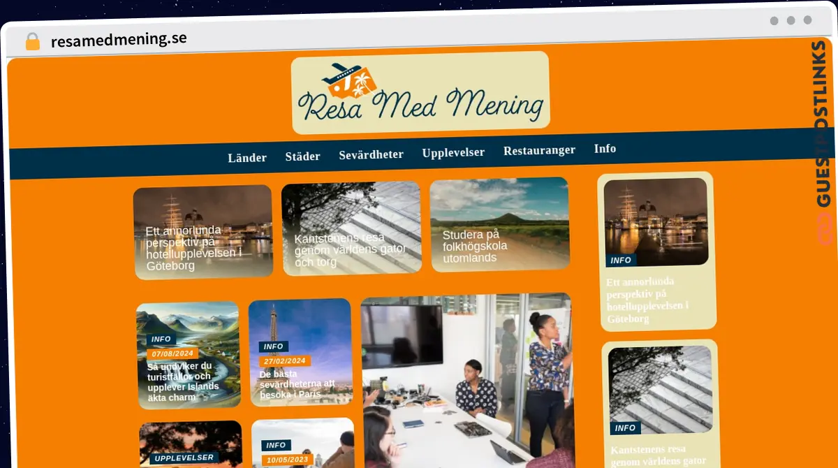 Publish Guest Post on resamedmening.se