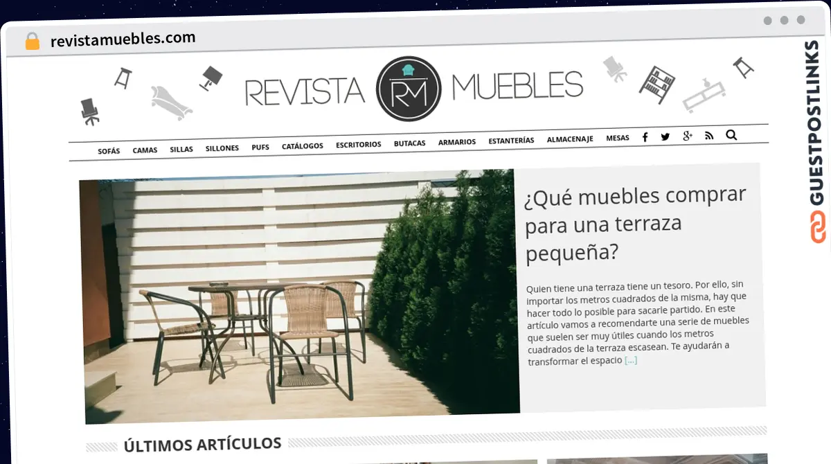 Publish Guest Post on revistamuebles.com