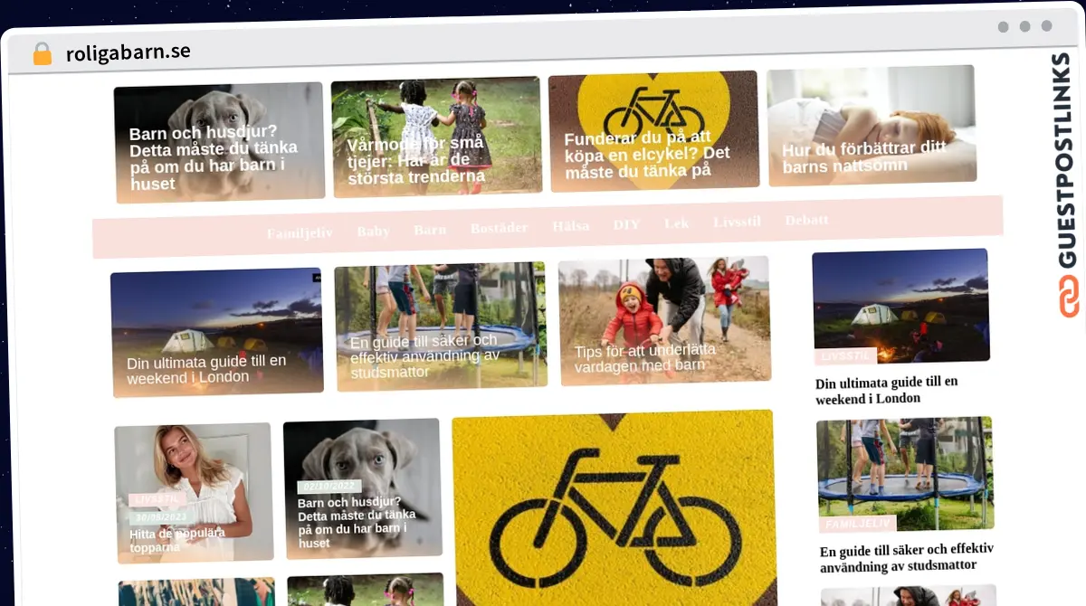 Publish Guest Post on roligabarn.se