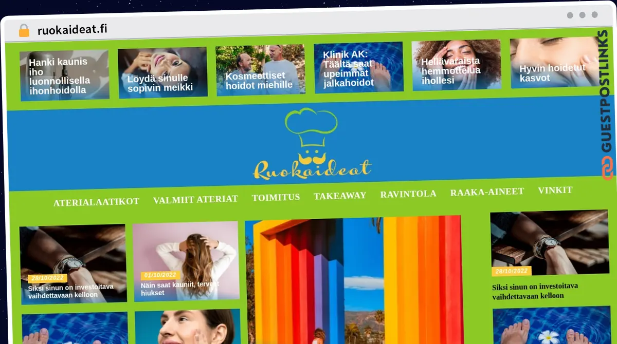 Publish Guest Post on ruokaideat.fi