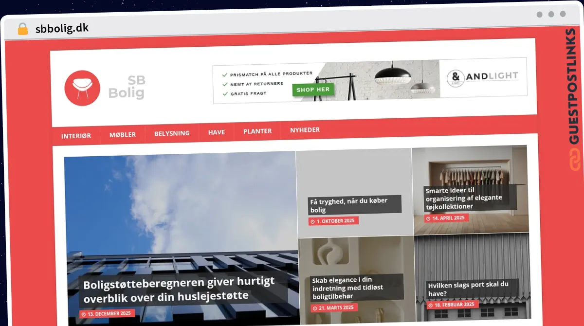 Publish Guest Post on sbbolig.dk
