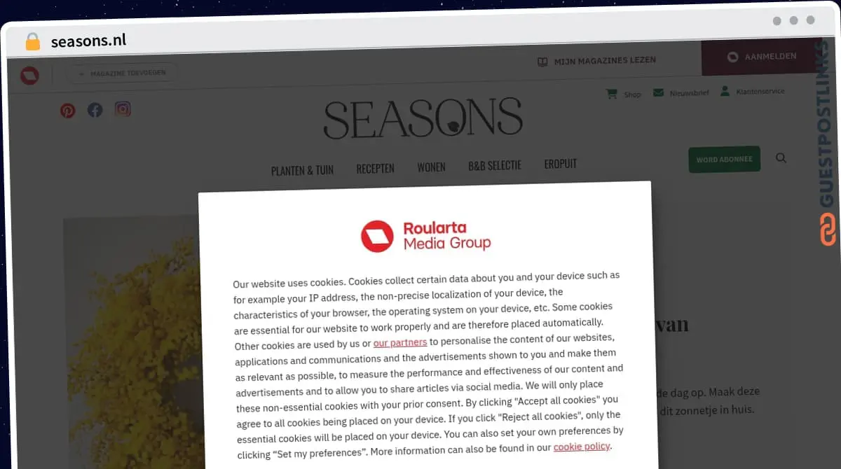 Publish Guest Post on seasons.nl