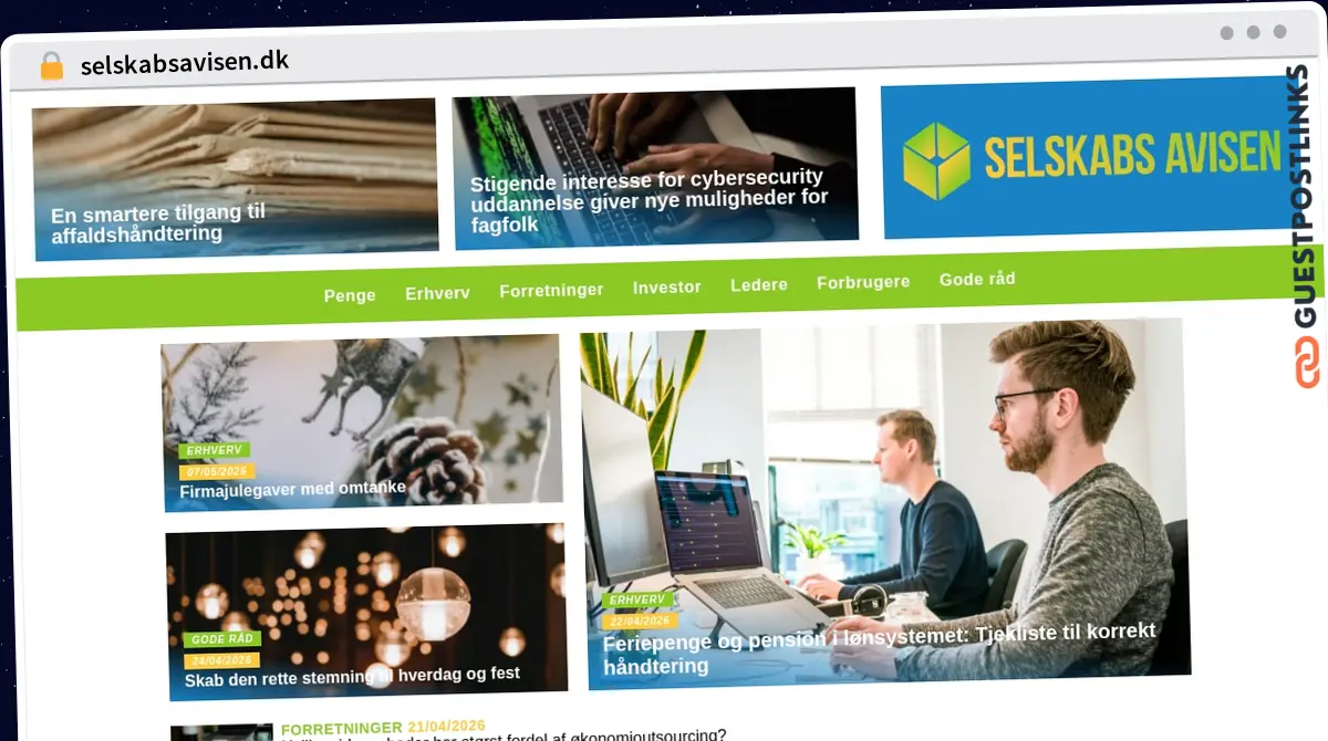 Publish Guest Post on selskabsavisen.dk