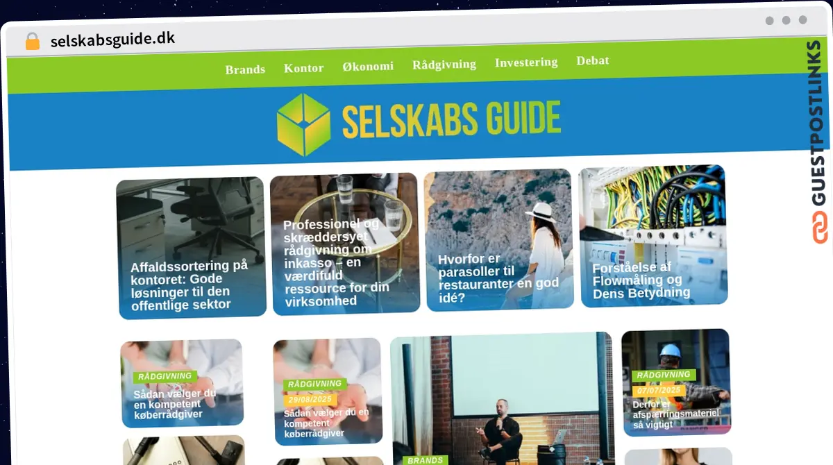 Publish Guest Post on selskabsguide.dk